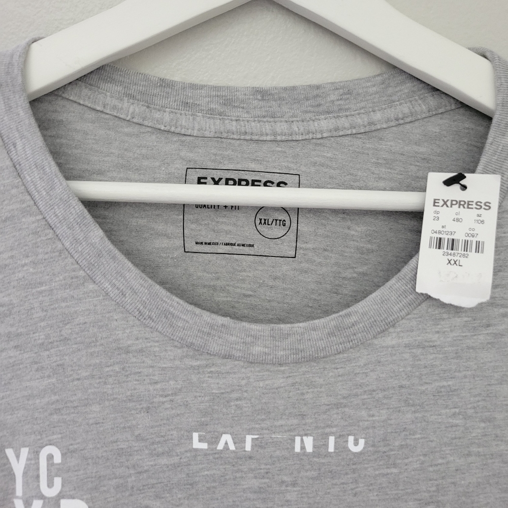 Express - Long Sleeve Graphic Henley (NWT) - Picture 5 of 8